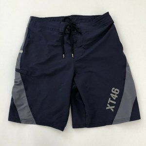 XT46 Board Shorts Men's32 Blue Swim Trunks Regular Fit Size 32x9